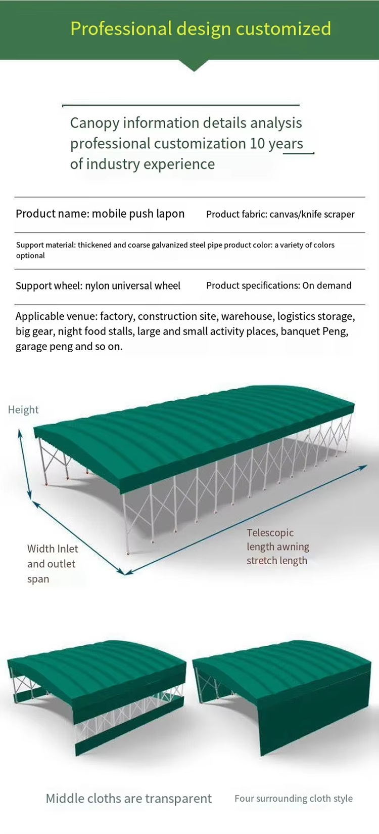 canvas push-pull tent