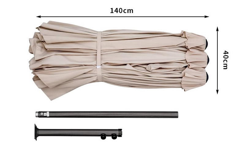 Double Sided Rectangular Patio Umbrella
