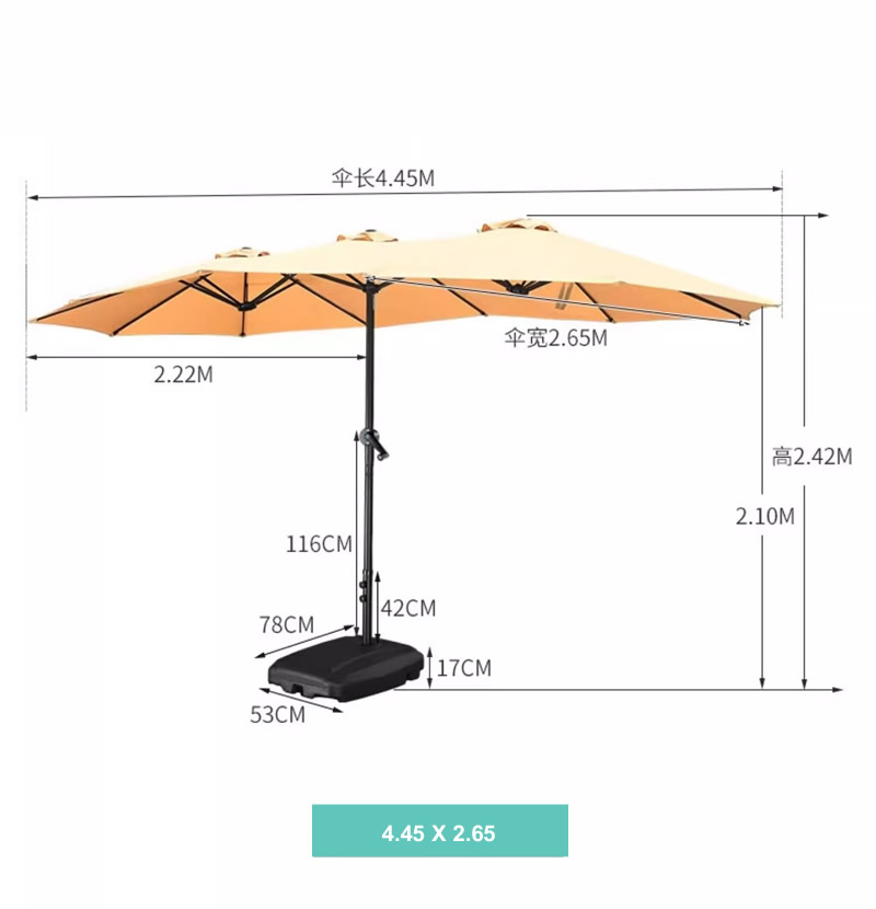 Double Patio Umbrella