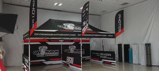 custom tent with logo